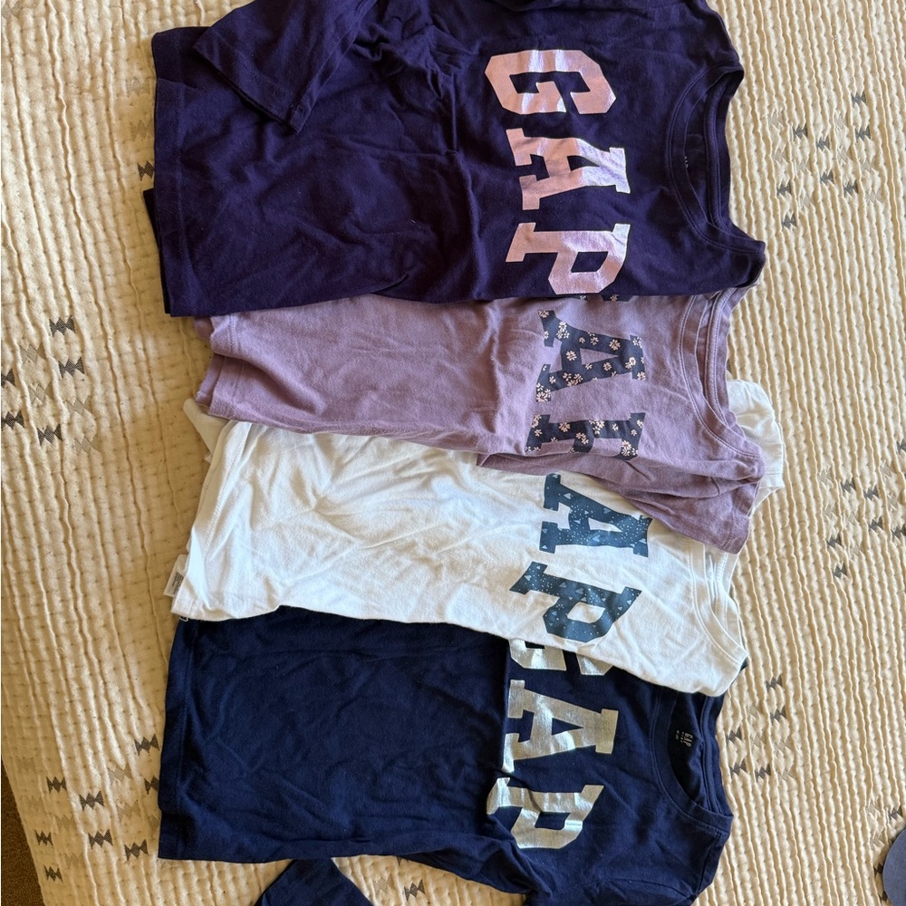 GAP Kids' Long Sleeve Tees - Purple, Lavender, White, Navy